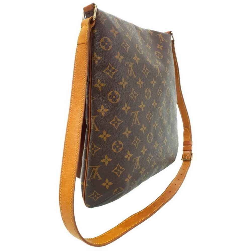 Louis Vuitton Bag Leather Brown Musette Monogram Shoulder
